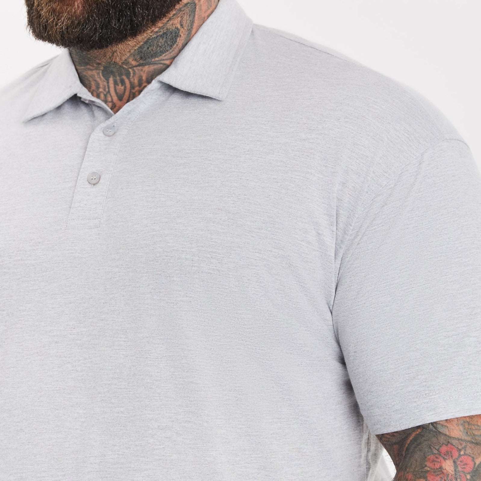 Heather Grey Polo