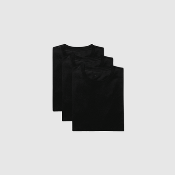 Pack x3 Round Neck All-Black